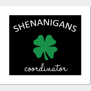 Shenanigans Coordinator Funny St Patricks Day Teacher Posters and Art